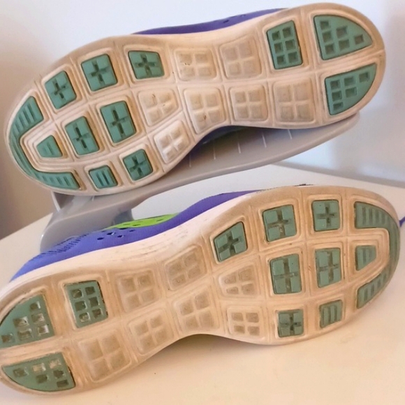 Nike Lunar Tempo Purple Green Women's Sneakers Trainers Running GUC 10 - Picture 4 of 8